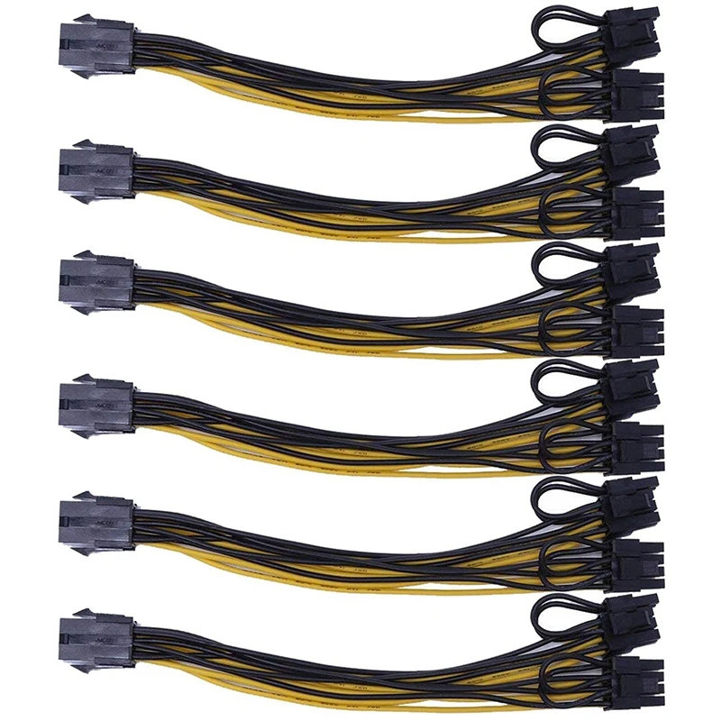 6 контактный переходник с внутренней двойной PCIe 8 Pin (6 + 2) Изображение карта PCI Express