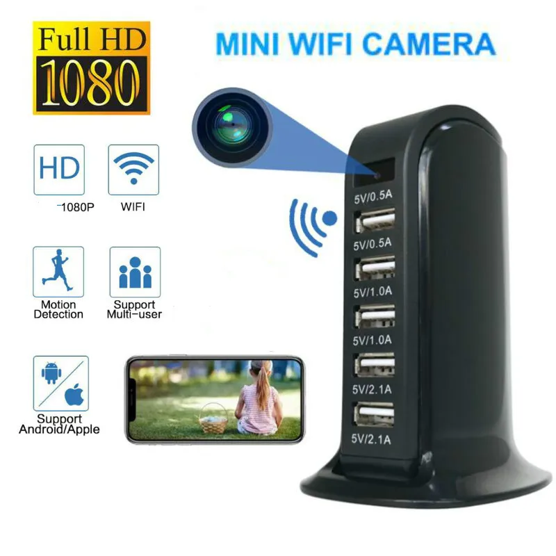 

USB Adapter Charger Mini WIFI Camera 1080P HD IP camera Wireless Security Camera Baby Cam Monitor Camcorder Smart Home Camera