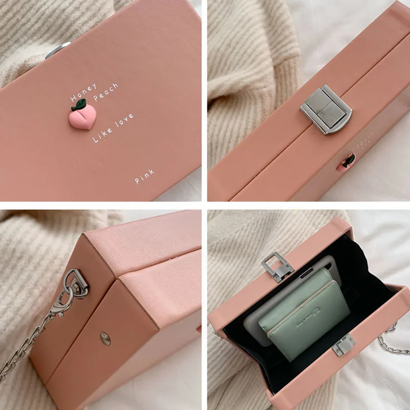 

Cute mini square bag Girl fruit box bag Personalized chain crossbody bag Female student fashion shoulder bag purses and handbags