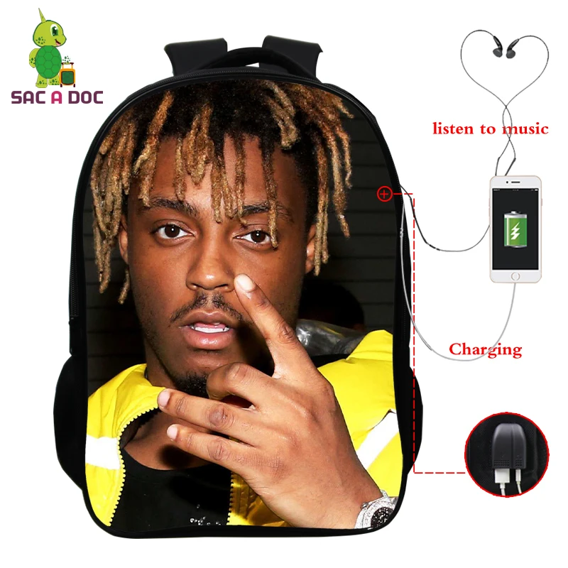 Mochila Feminina Bookbag Juice Wrld рюкзак для женщин Morral Hombre школьные сумки девочек-подростков