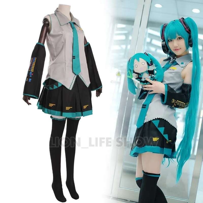 Костюм для косплея Miku женский костюм |