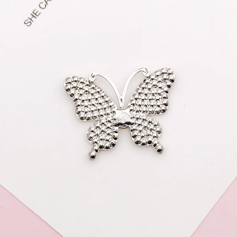 

2Pcs Transparent Crystal Colorful Butterfly Flatback Charms for Diy Handmade Jewelry Making Wholesale Phone Accessories