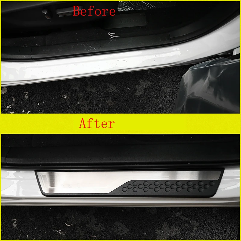 Наклейка ABS для стайлинга автомобиля порог двери приветственная педаль внешняя