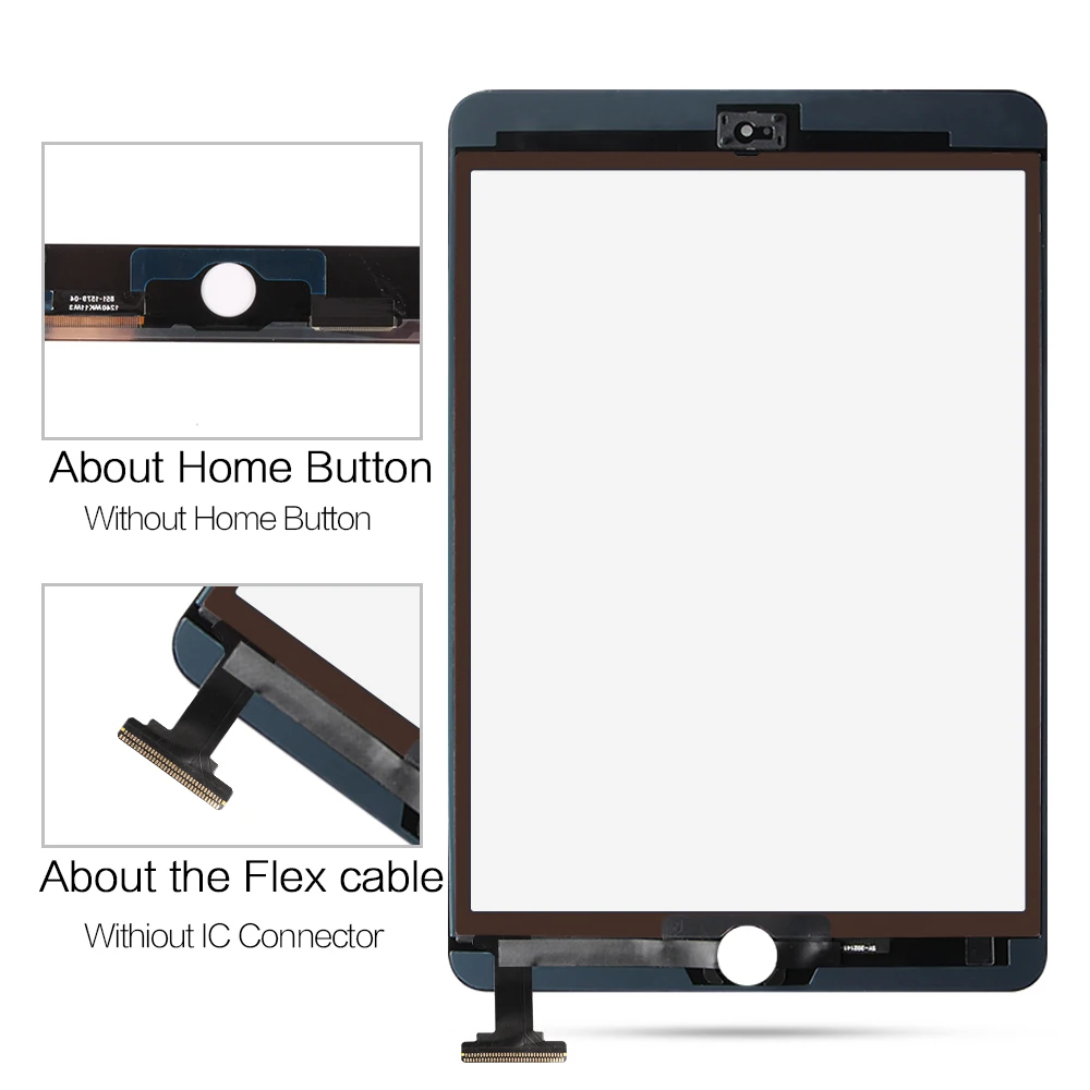 Сенсорный экран для iPad Mini с дигитайзером 2 1 Mini1 A1432 A1454 A1455 Mini2 A1489 A1490 A1491 стеклянный