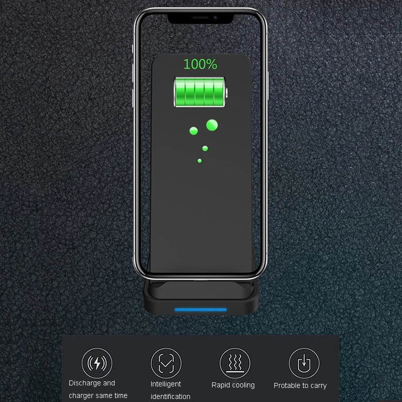 10 Вт Быстрое беспроводное зарядное устройство Индукционная зарядная подставка