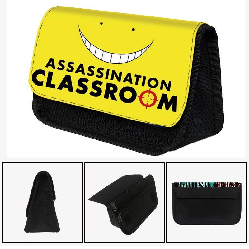 

Anime Assassination Classroom Pencil Bag Teenager Learning Stationery Boys Girls Cartoon Multifunctional Pencil Case