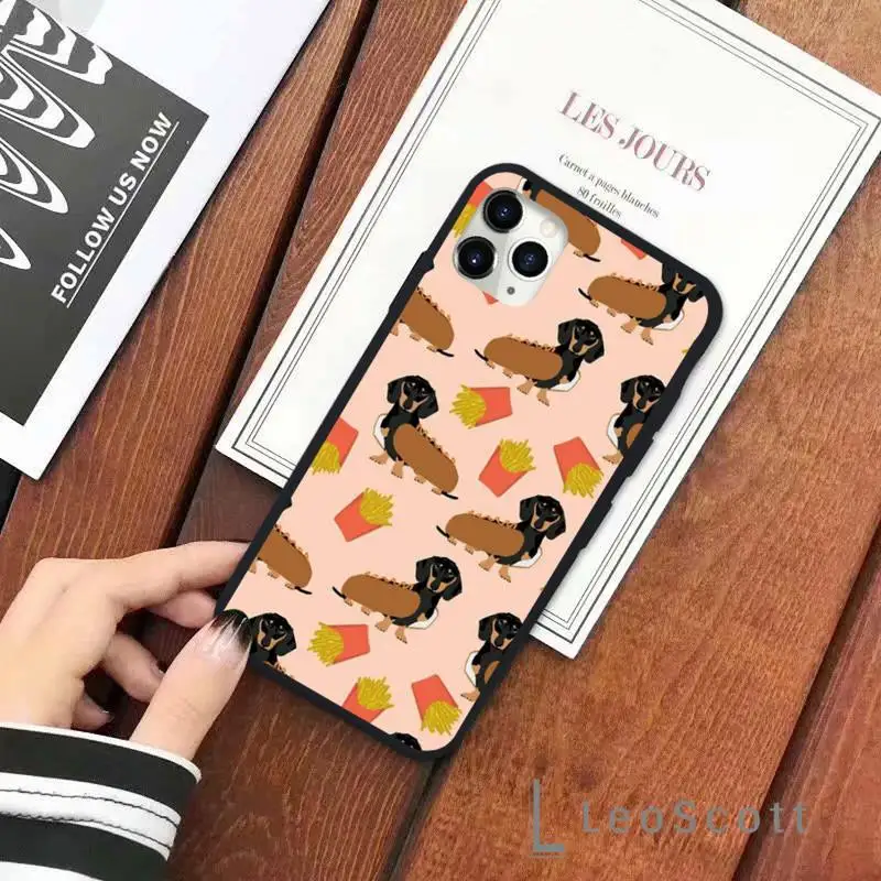 

Dachshund Dog Silhouette Phone Case for iPhone 11 12 mini pro XS MAX 8 7 6 6S Plus X 5S SE 2020 XR