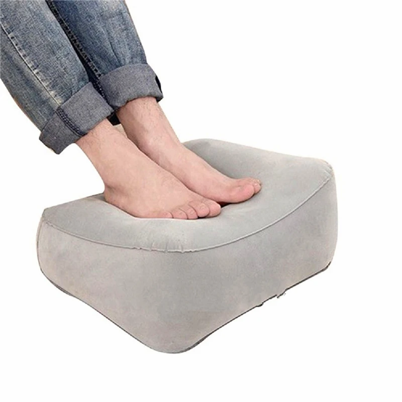 

Flocking Kids Flight Sleeping Footrest Pillow Resting Pillows Airplane Car Bus Pads Inflatable Travel Foot rest Pillow Foot Pad