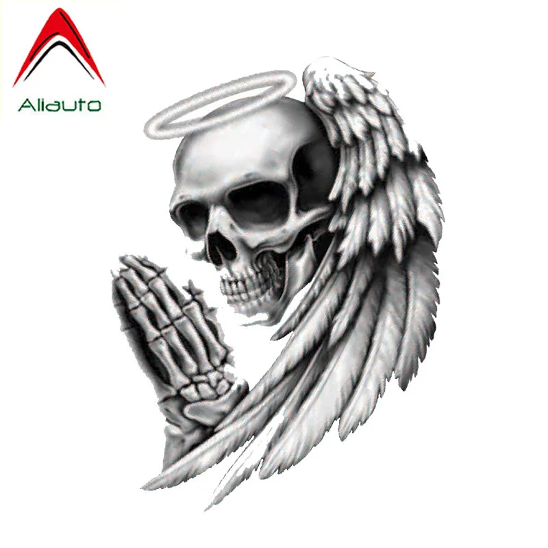 Наклейка Aliauto для автомобиля автомобильные аксессуары в форме черепа наклейка из