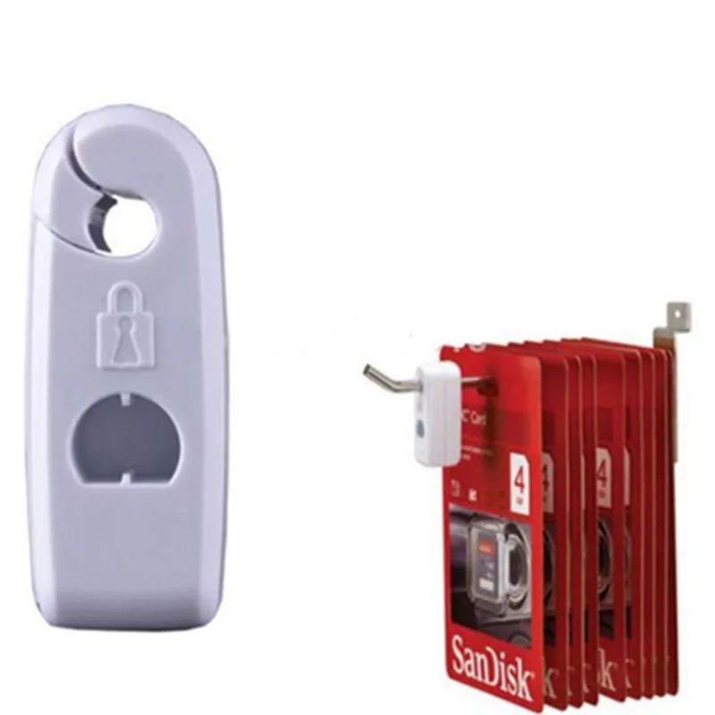 500Pcs/Lot White Color Abs Retail Store Security Display Stoplock For Wall Existing Hooks 5 Pieces Magnetic Opener included