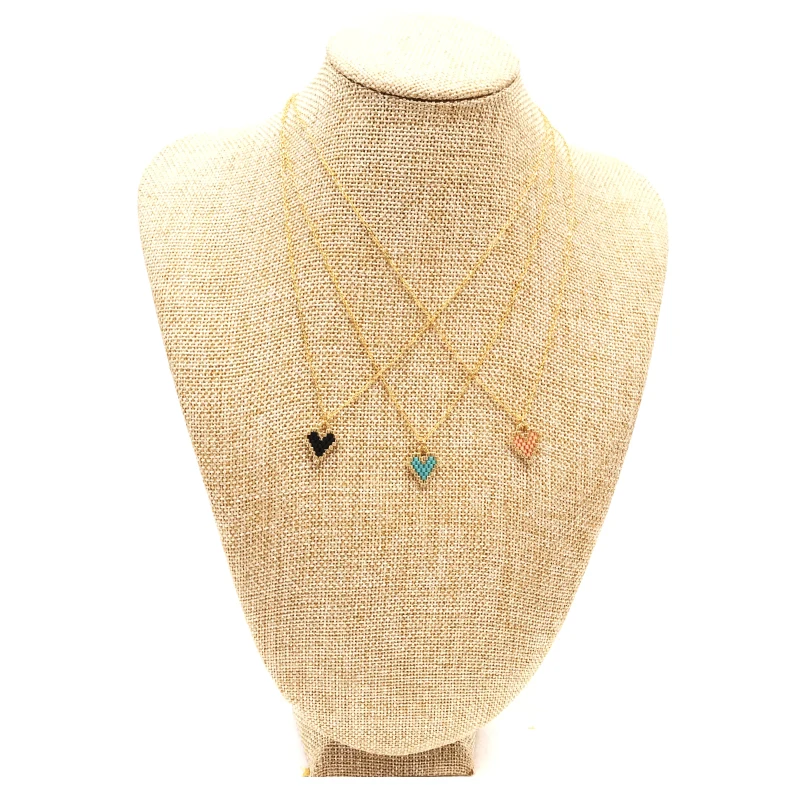 Ожерелье для женщин FAIRYWOO ожерелье в форме сердца милая подвеска с бусинами Миюки