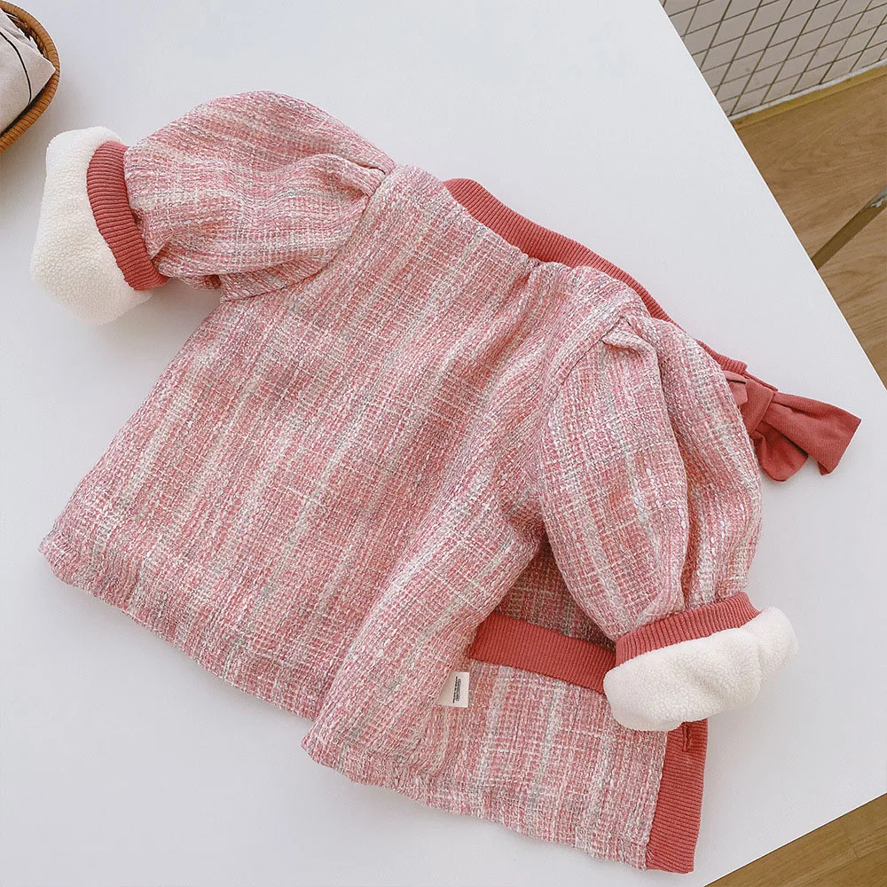 

Toddler Outfit Set Casual Clothes Plus Velvet Warm Girls Coat Skirt Two Piece Winter Baby Suit Princess Christmas Costume