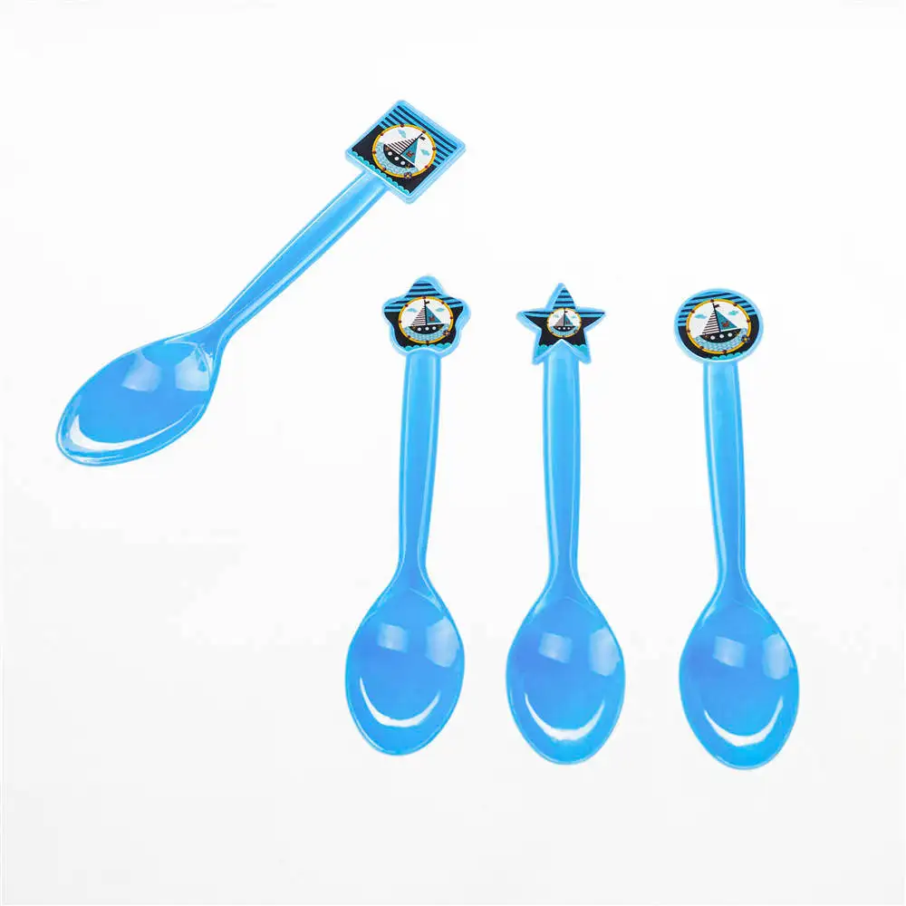 Стикеры морской тематики ложки с фигурками столовая посуда Детские дни рождения