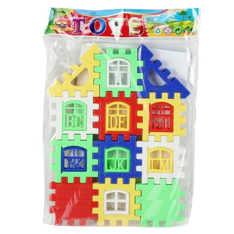 Beb&eacute; Casa de bloques de construcci&oacute;n conjunto de 24 Uds juguete de construcci&oacute;n mu&ntilde;ecas ni&ntilde;os juego mental de aprendizaje regalos educativos-1