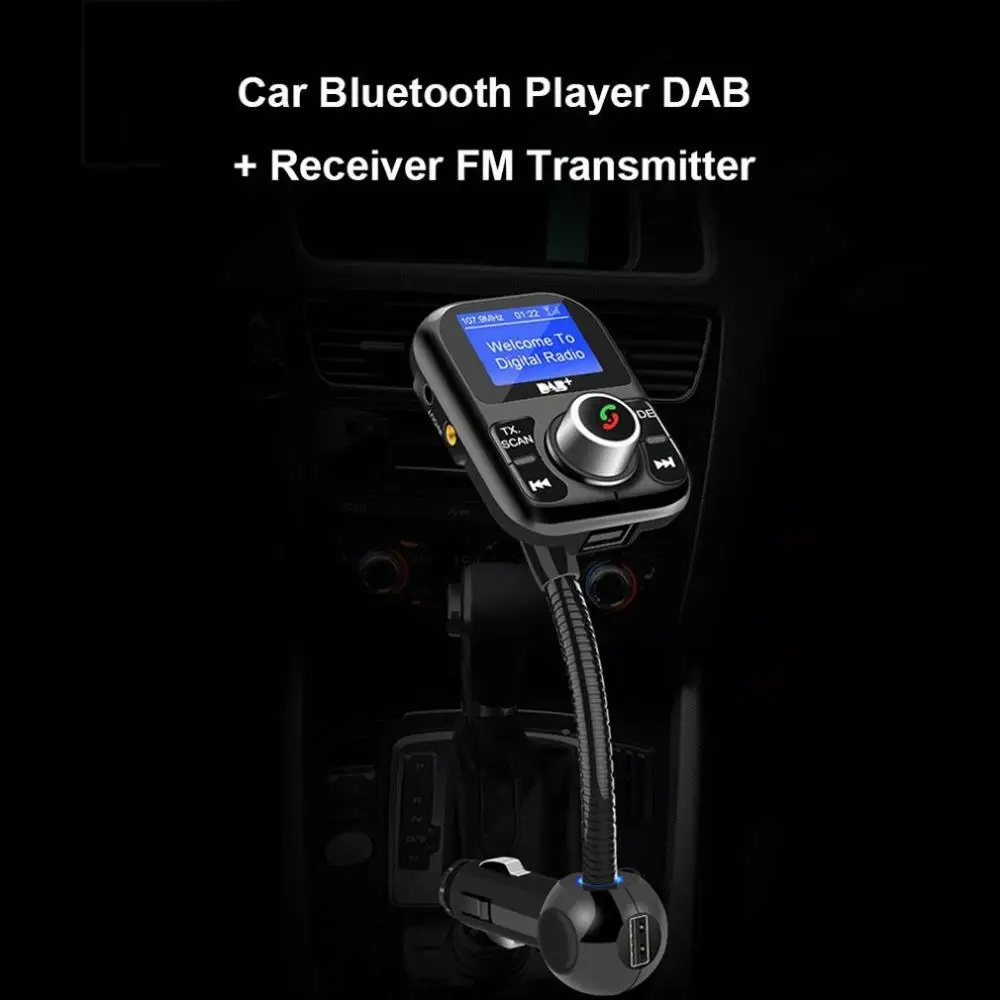 

BT002 Digital Radio Adapter FM Transmitter Portable DAB Car Radio Wireless Handsfree MP3 Receiver With LCD Display