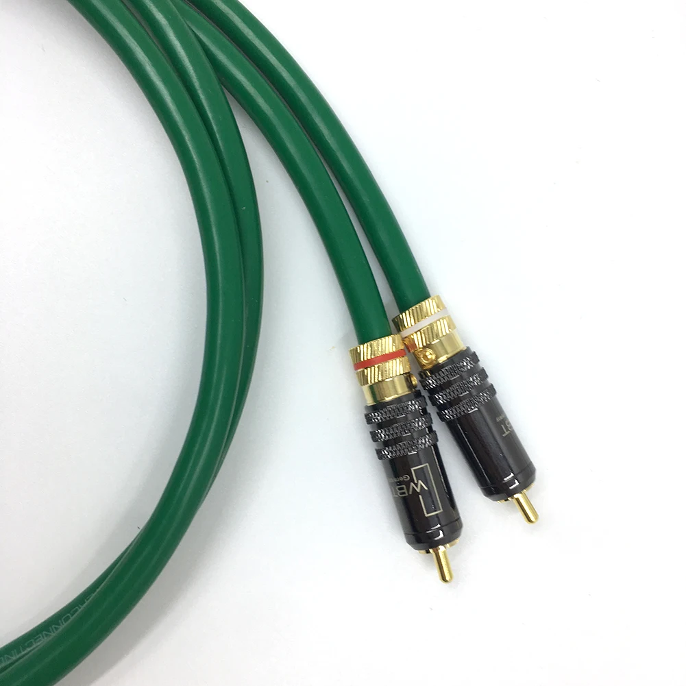 Кабель 2328 Hifi 2RCA с посеребренным покрытием высокое качество 6N OFC HIFI RCA штекер