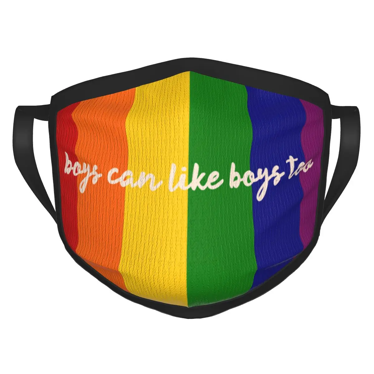 

LGBT Boys Gay Pride Face Mask Reusable Washable Breathable Black Border Scarf Windproof for Adult unisex cool