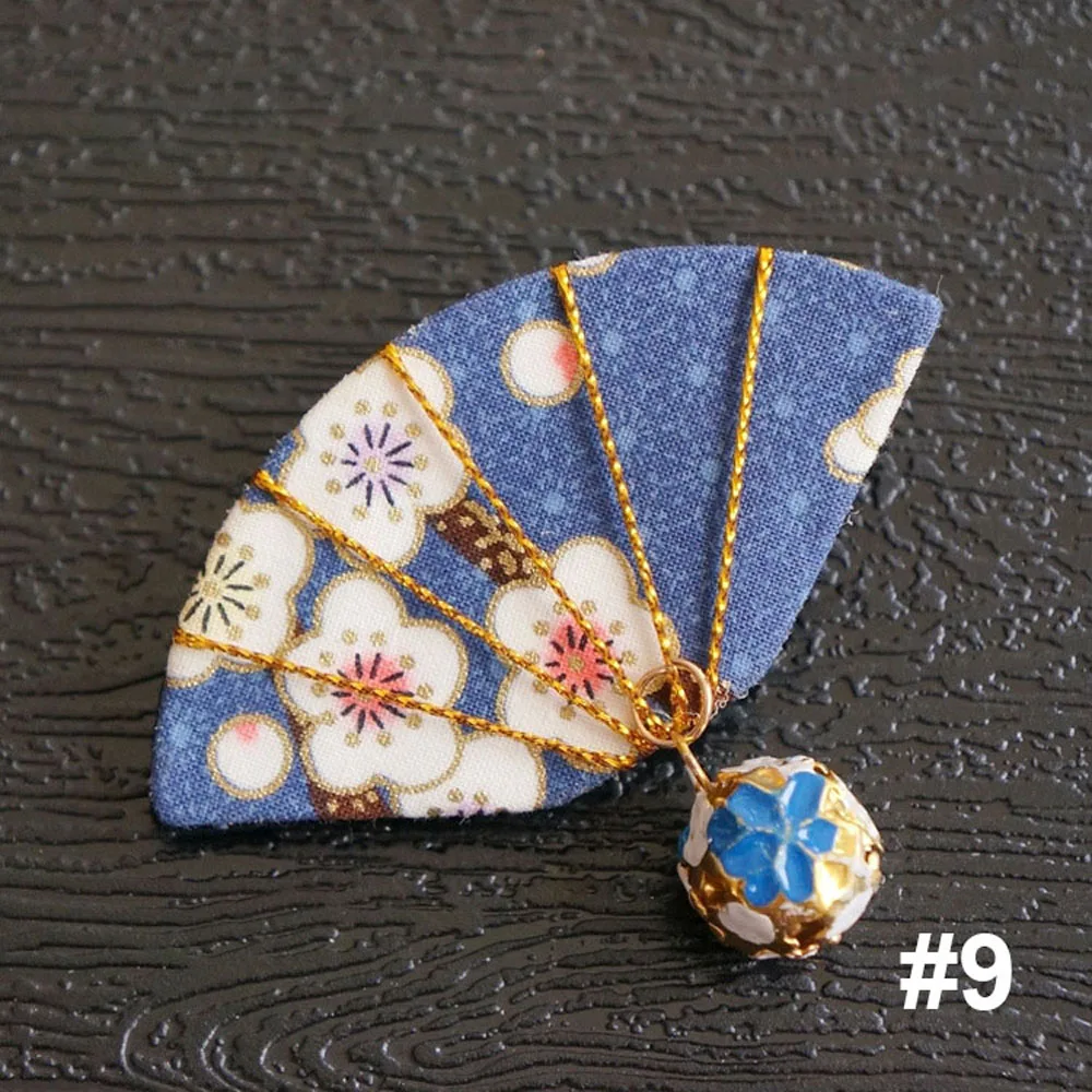 Винтажный женский милый веер с Сакурой маленькая заколка в форме колокольчика