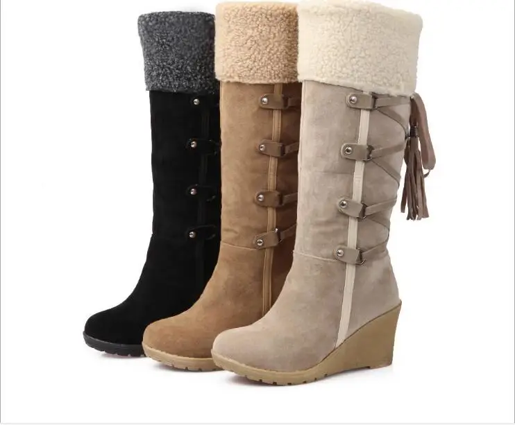 

Fashion Wedge Snow Boots Women Winter Boots Mother Shoes Antiskid Waterproof Flexible Women Fashion Casual Boots Plus Size