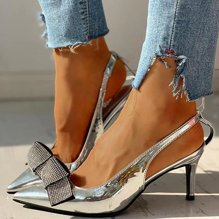 

Hot selling thin heel solid color low top party pointed single shoes for women