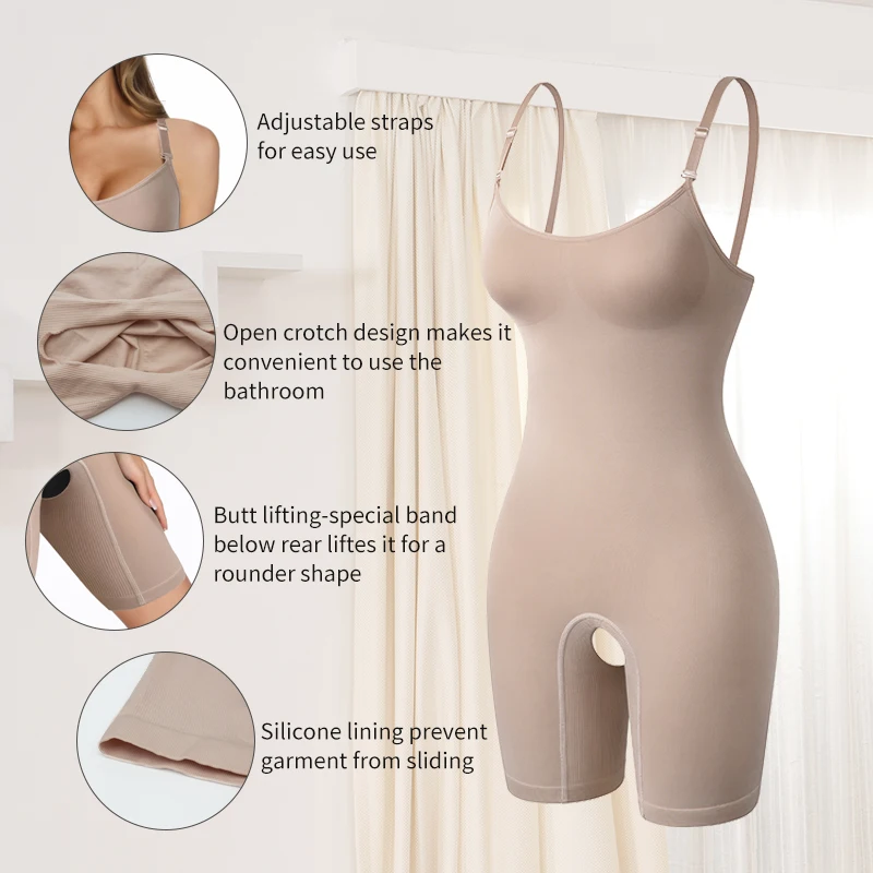Женский корсет для коррекции фигуры бесшовный утягивающий подтяжки ягодиц|Боди|