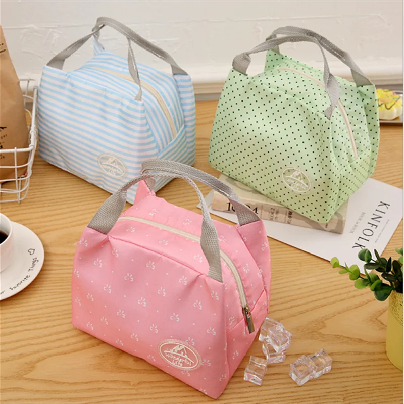 

Fashion Portable Insulated Oxford Cloth Lunch Bag Thermal Food Picnic Lunch Bags For Women Kids Men Print Lunch Box Bag Tote