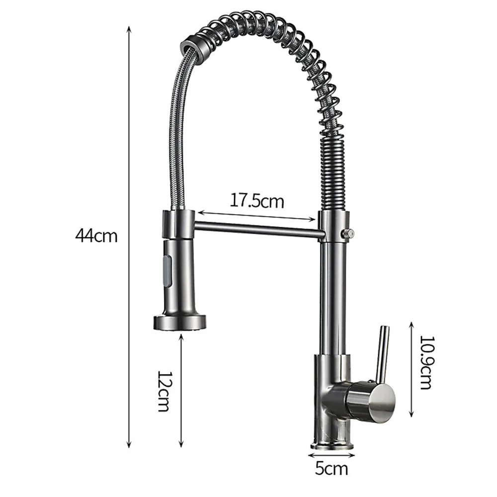 

CN Brushed Brass Kitchen Faucet Deck Mounted Mixer Tap 360 Degree Rotation Stream Sprayer Nozzle Kitchen Sink Hot Cold Water