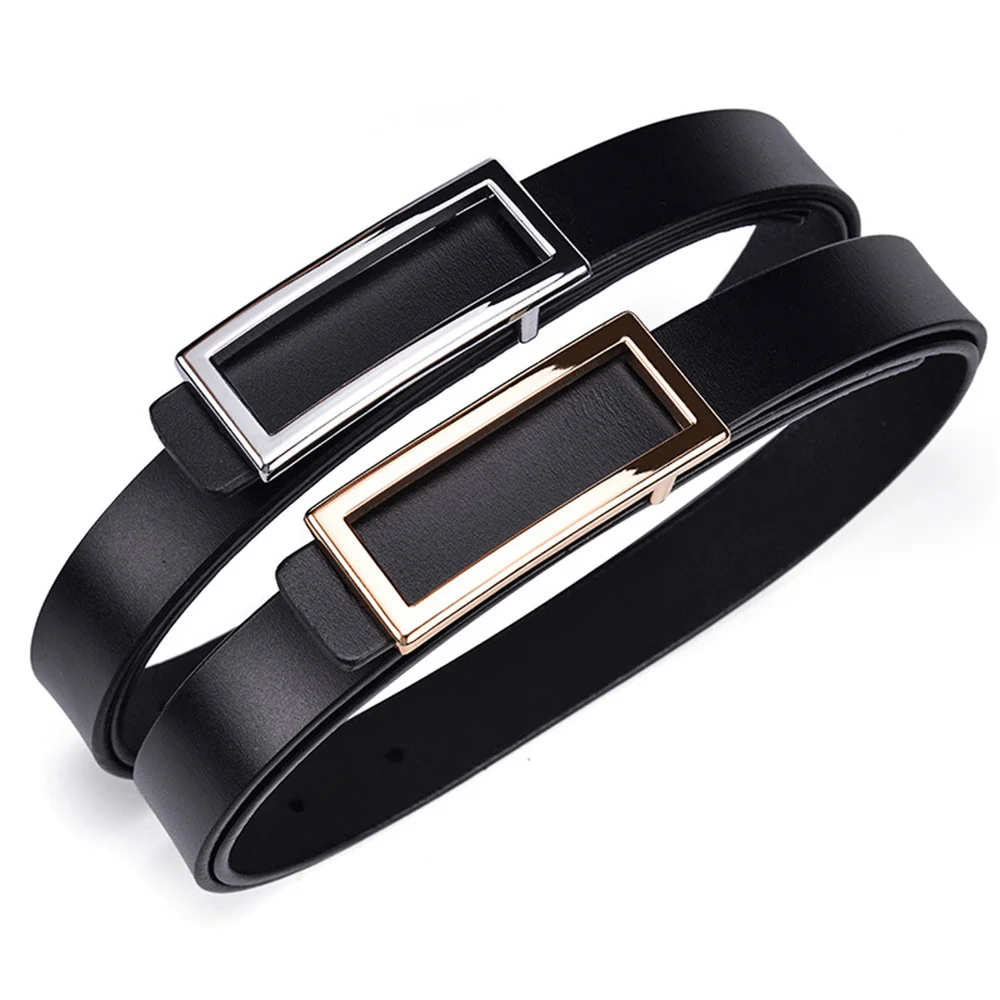 

CANTIK Fashion Design Women's Quality Real Genuine Leather Belts Square Pattern Slide Buckle Decorative Jeans Accessories FCA098