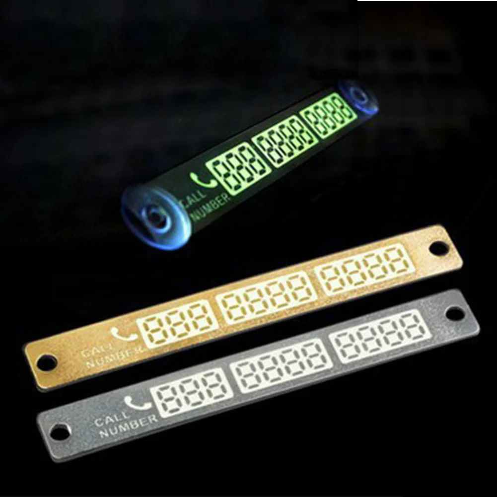 

Metal Suction Ultra Bright Night Lighting Luminous Phone Number Easy Install Notification Practical Auto Parking Sign