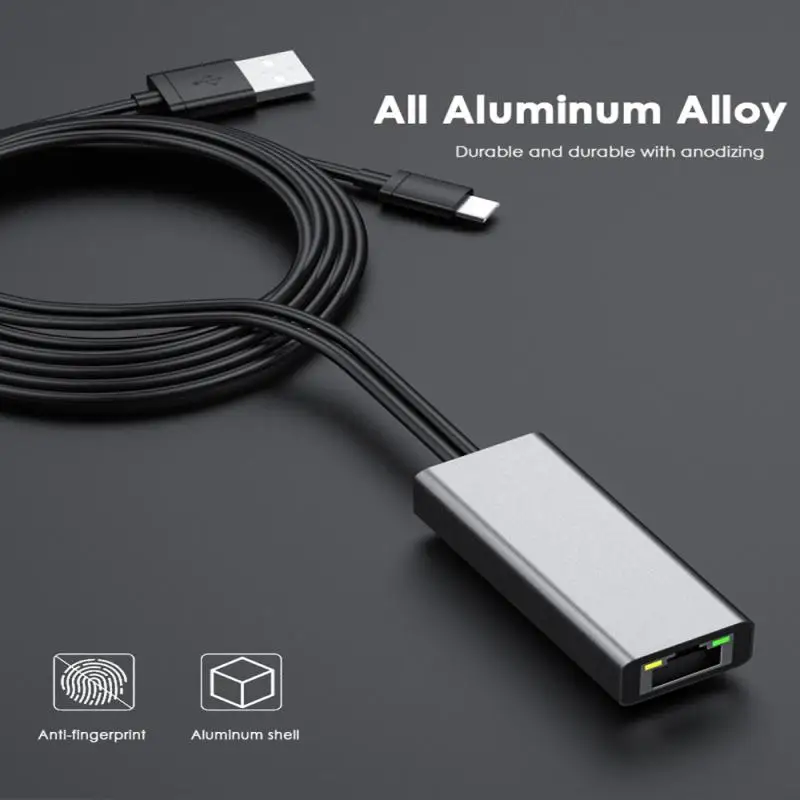 Обновленная сетевая карта Micro 100 м черная и серая кабель преобразования USB 2 0 в