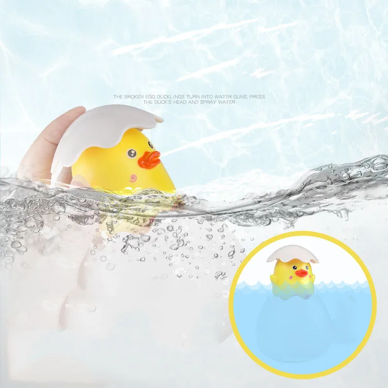 Baby bathroom bath toys floating spray eggs children playing with water dinosaur |