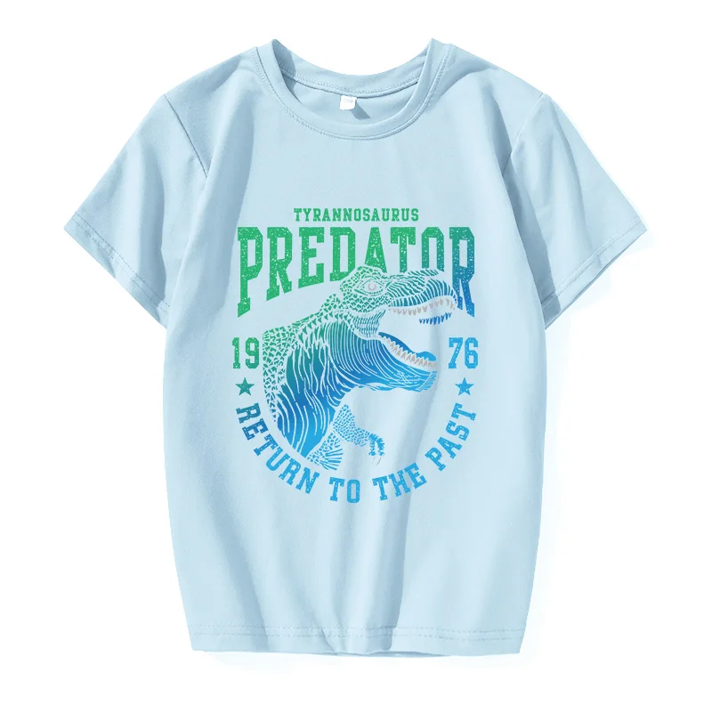 

2021 футболка для мальчиков, летняя футболка с 3D рисунком мультяшного динозавра, мир, Детская забавная модная футболка в стиле Харадзюку, супе...