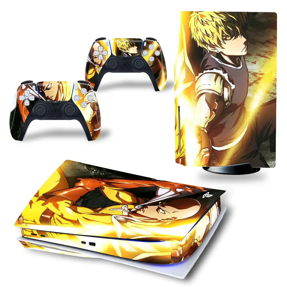 

Новый один удар для PS5 дисковое издание кожи Стикеры наклейка кожного покрова для Игровые приставки 5 консоли и 2 контроллеры PS5 диск кожи Сти...