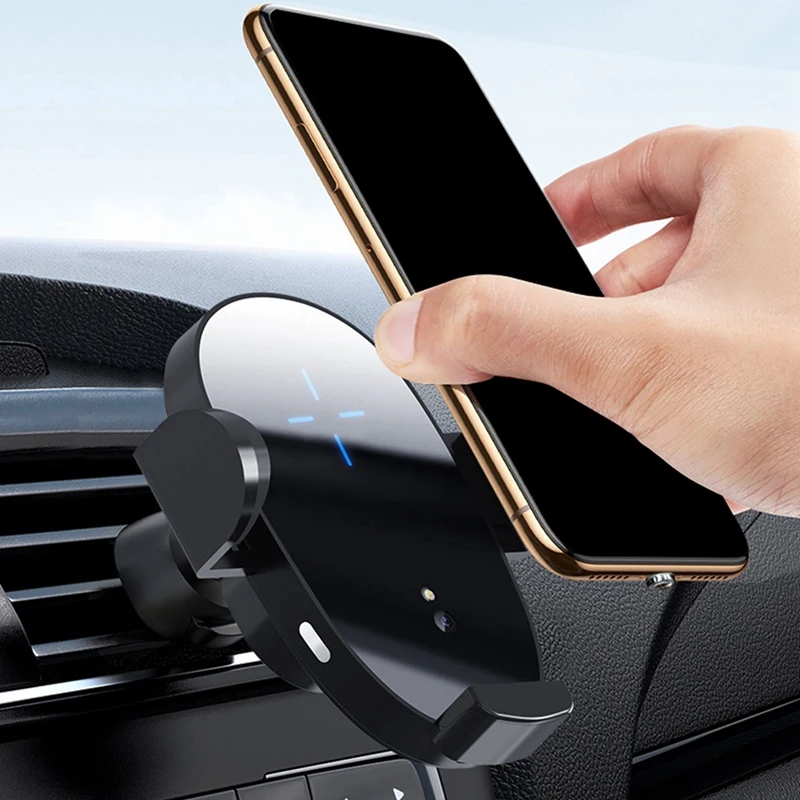 Universal Wireless Car Charger Auto Clamp Smart Sensor Fast Charging Air Vent Holder Compatible for iPhone 12 11 Pro |