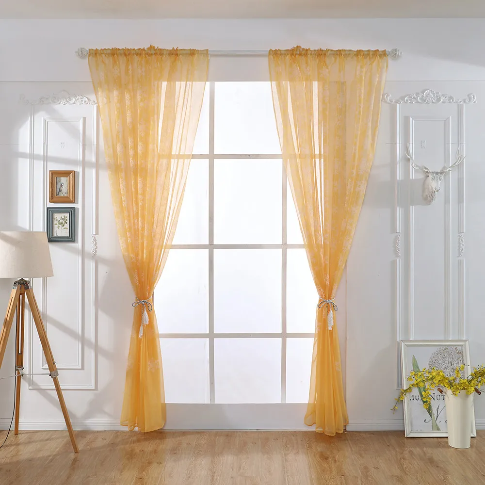 1 шт. рождественские шторы со снежинками тюль для обработки окна вуаль драпировка