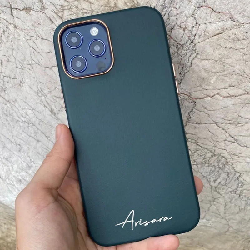 Custom Name Logo Image Luxury PU Leather Hard case for iphone 13 pro 12 11 Pro Max XS XR Xsmax 7/8 Plus SE2020 Case Personal DIY | Мобильные