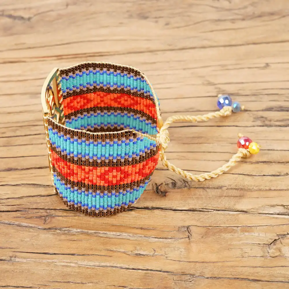 Go2boho MIYUKI Fatima Хамса браслеты ручной работы Pulseira Mujer браслет женский богемный Летний пляж Бохо ювелирные изделия ручной работы ткацкий станок