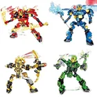 4 типа ниндзя тяжелый механический доспех мини-модель фигурки строительные блоки детские игрушки Кирпичи кукла подарок для детей мальчиков MOC