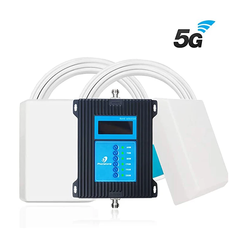 Cell Phone Signal Booster for Home 2300/2100/1900/1700/850/700/600MHz 3G 4G LTE Cellular Repeater for All US Carrier ATT TMobile