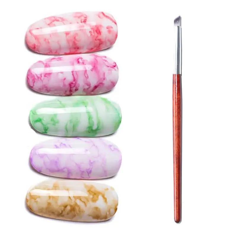 

1 кисть для дизайна ногтей, градиентные кисти для ногтей, кисти для рисования, кисти для ногтей, УФ-гель, диагональные ручки, диагональный рот...