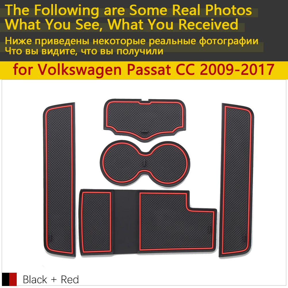 Нескользящий Резиновый коврик для чашки дверной паз VW Passat CC 2009 ~ 2017 2011 2013 2015 2016