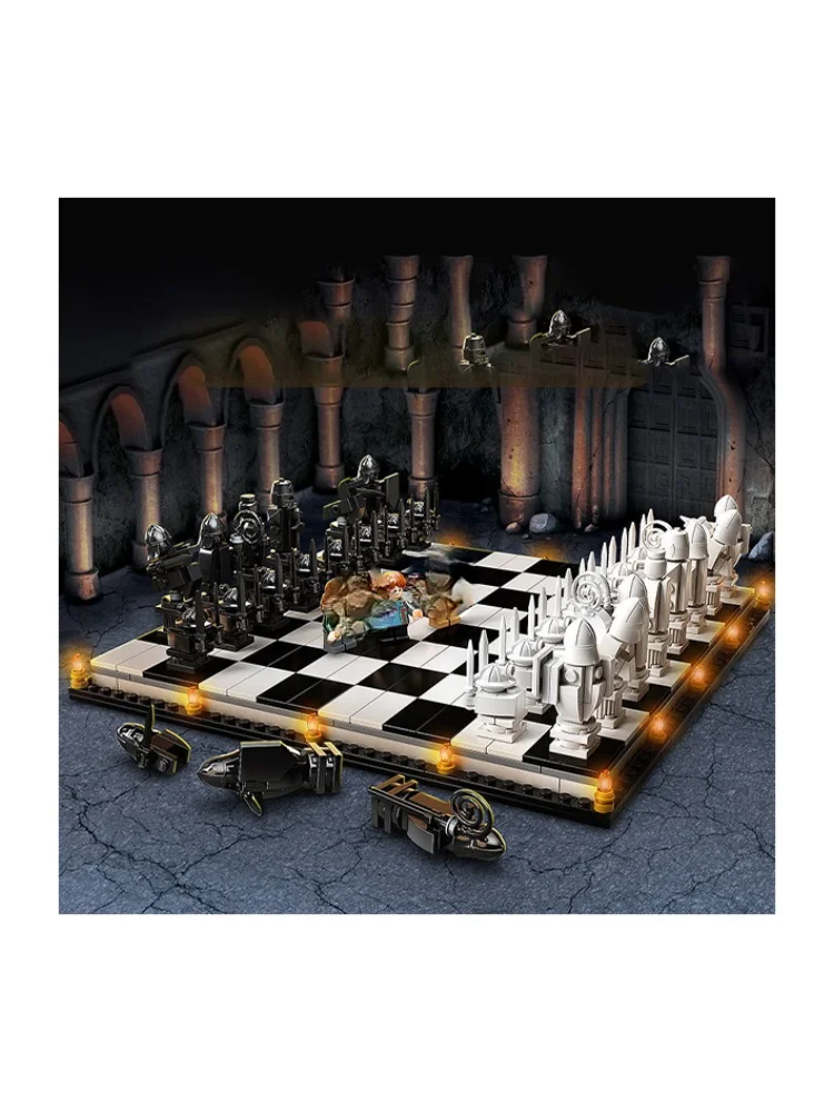 

Film 76392 Wizard Chess Final Challenge Interactive Game Building Blocks Knight Role Playing Chess Christmas Birthday Gift