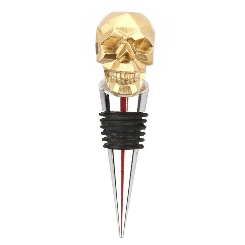 Halloween Skull Champagne Red Wine Bottle Stopper Upside Down Sealer Plug Tool 37MF | Дом и сад
