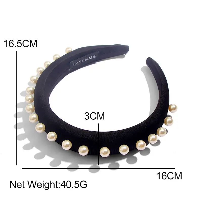Женский обруч для волос Flatfoosie простой с узелком и жемчужинами в Корейском стиле