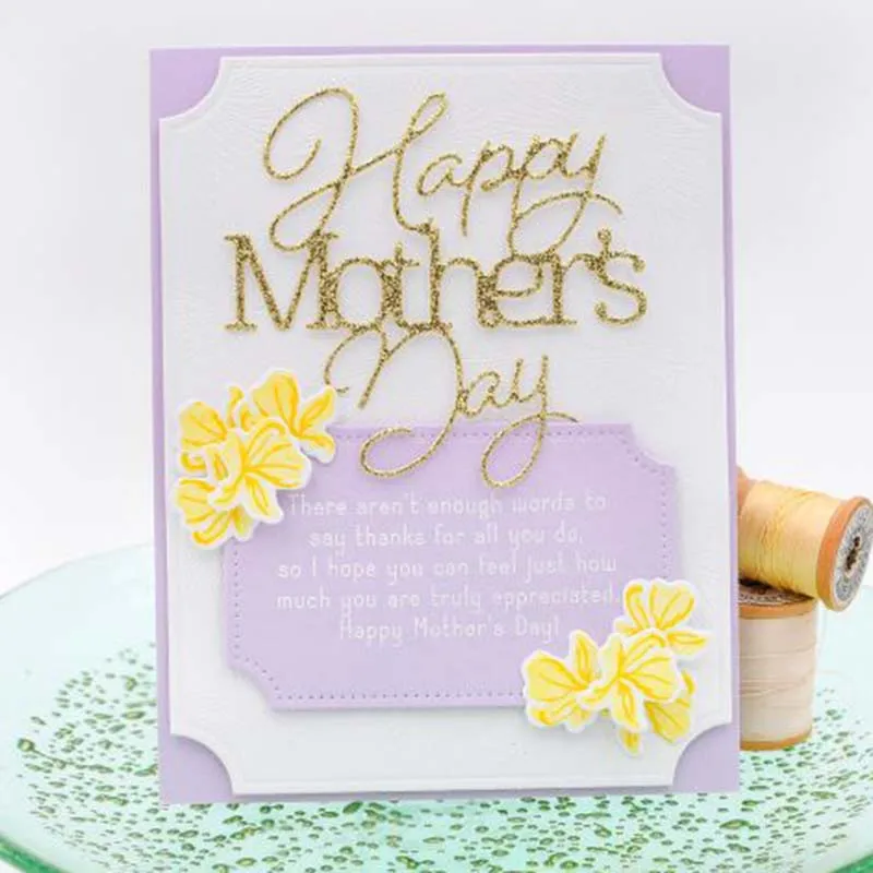 

Happy Father's Mother's Day Metal Cutting Dies Craft Stencil Scrapbooking Handmade Make Album Paper Model Punch Blade Template