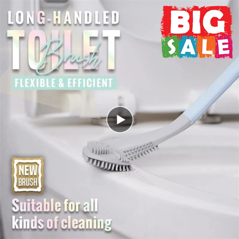 

Durable Silicone Brush Golf Toilet Brush Creative Long Handle Toilet Cleaning Brush Household Cleaning Tools Bathroom Products