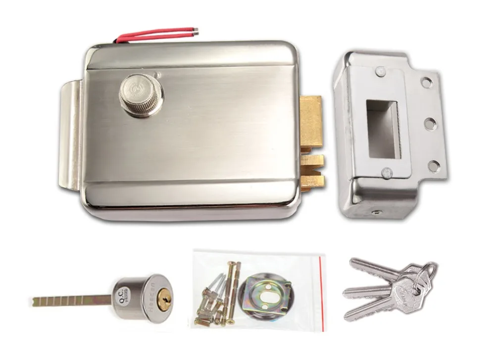 

7" Video Doorbell System Video Door Phone Intercom Kits Password keypad, RFID Card +Electronic Door Lock, Wired/Wireless