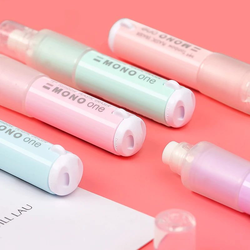 Tombow Eraser Mono One Lipstick Limited Edition Macarons Rotate Without Leaving Marks and Core Stationery Students | Канцтовары для