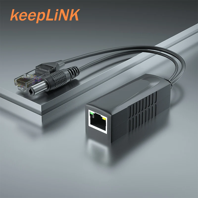Активный сплиттер PoE Power Over Ethernet 48V to 12V 2A DC2.5 mm Barrel Jacket for IP Camera IEEE802.3af/at|Сетевые
