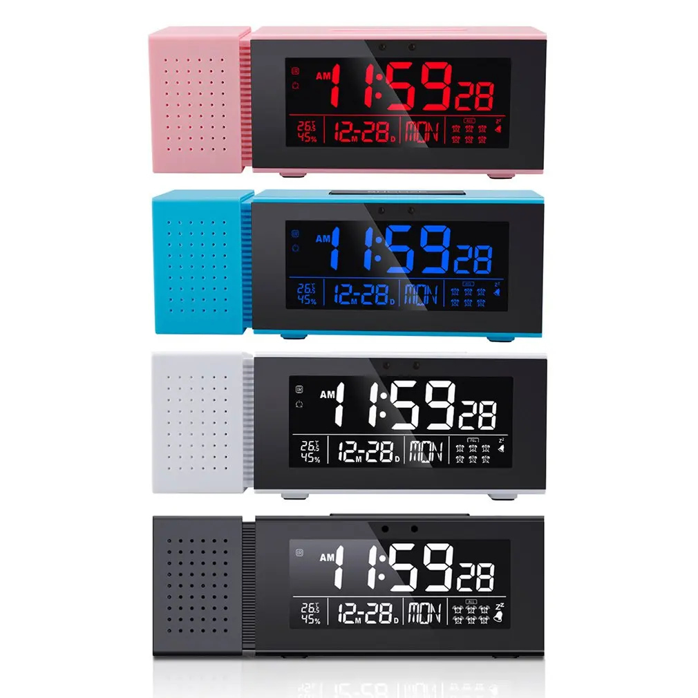 

Digital Night Light Alarm Clock Night Light Digital Clock Alarm With FM Radio Temperature And Humidity Monitor Radio Alarm Clock